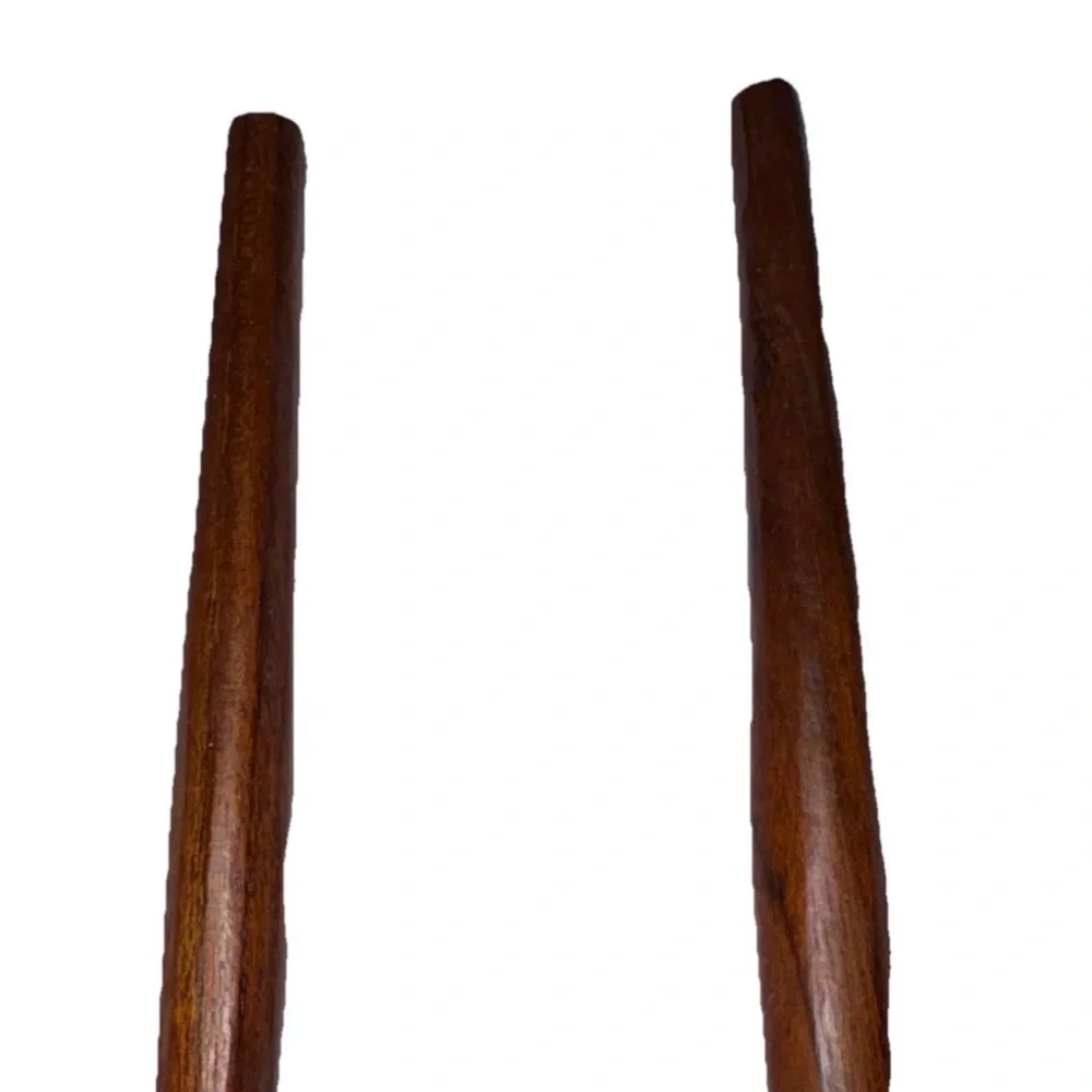 Vintage MCM Danish Teak Salad Serving Utensils Fork & Spoon Set Pair 12 Inches
